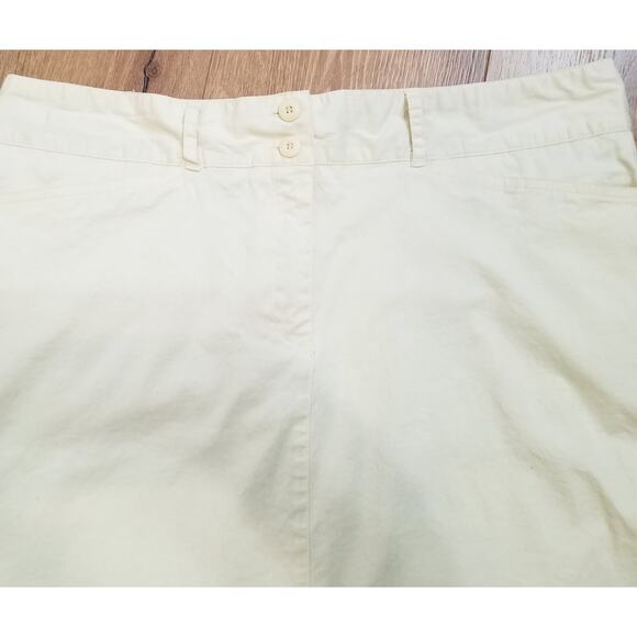 Weekend Traffic Womens Yellow Straight Skirt Cotton Blend Zip Button Close Sz 14 - Picture 2 of 6